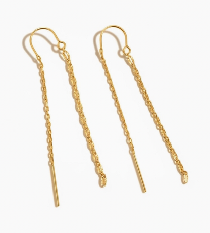 Shimmer Chain Threader Earrings