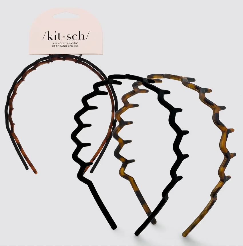 Zig Zag Headband 2pc - Black & Tort