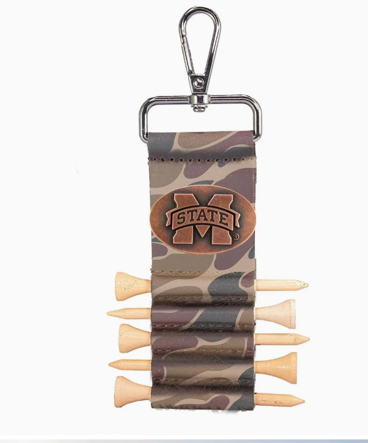 Mississippi State Bulldogs Leather Tee Holder