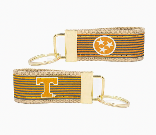 Tennessee Vols Pinstripe Ribbon Keychain