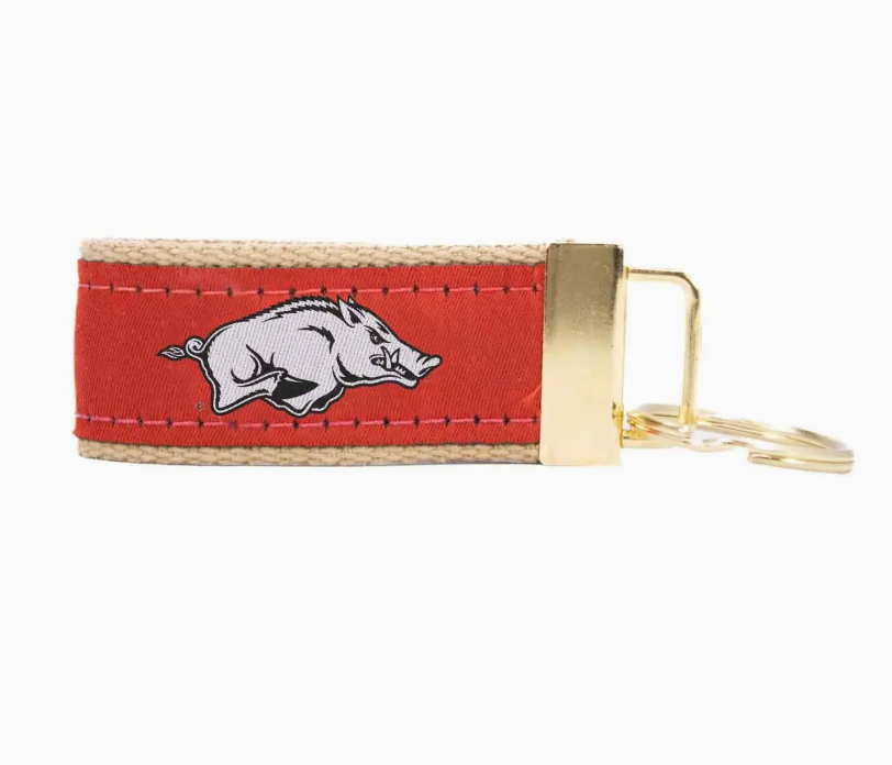 Arkansas Razorbacks Collegiate Woven Ribbon Key Chain