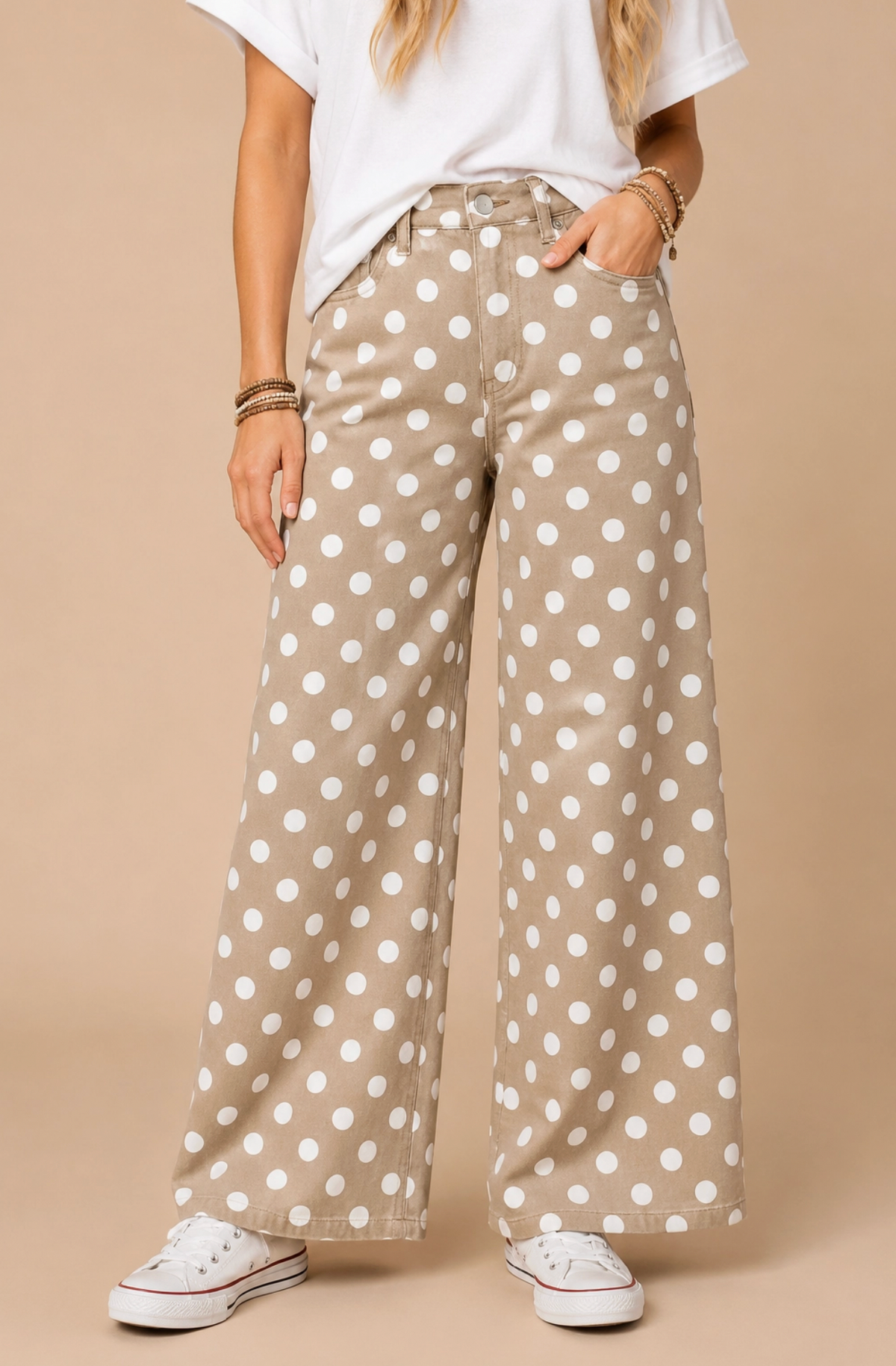 Polkdadot Denim Relaxed Fit Jeans