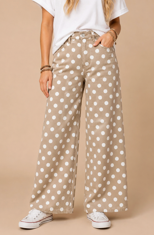 Polkdadot Denim Relaxed Fit Jeans
