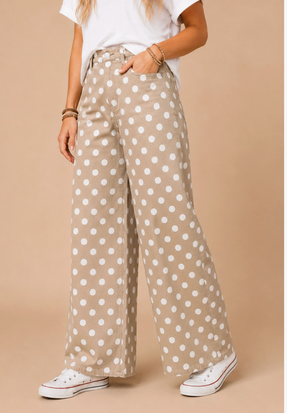 Polkdadot Denim Relaxed Fit Jeans