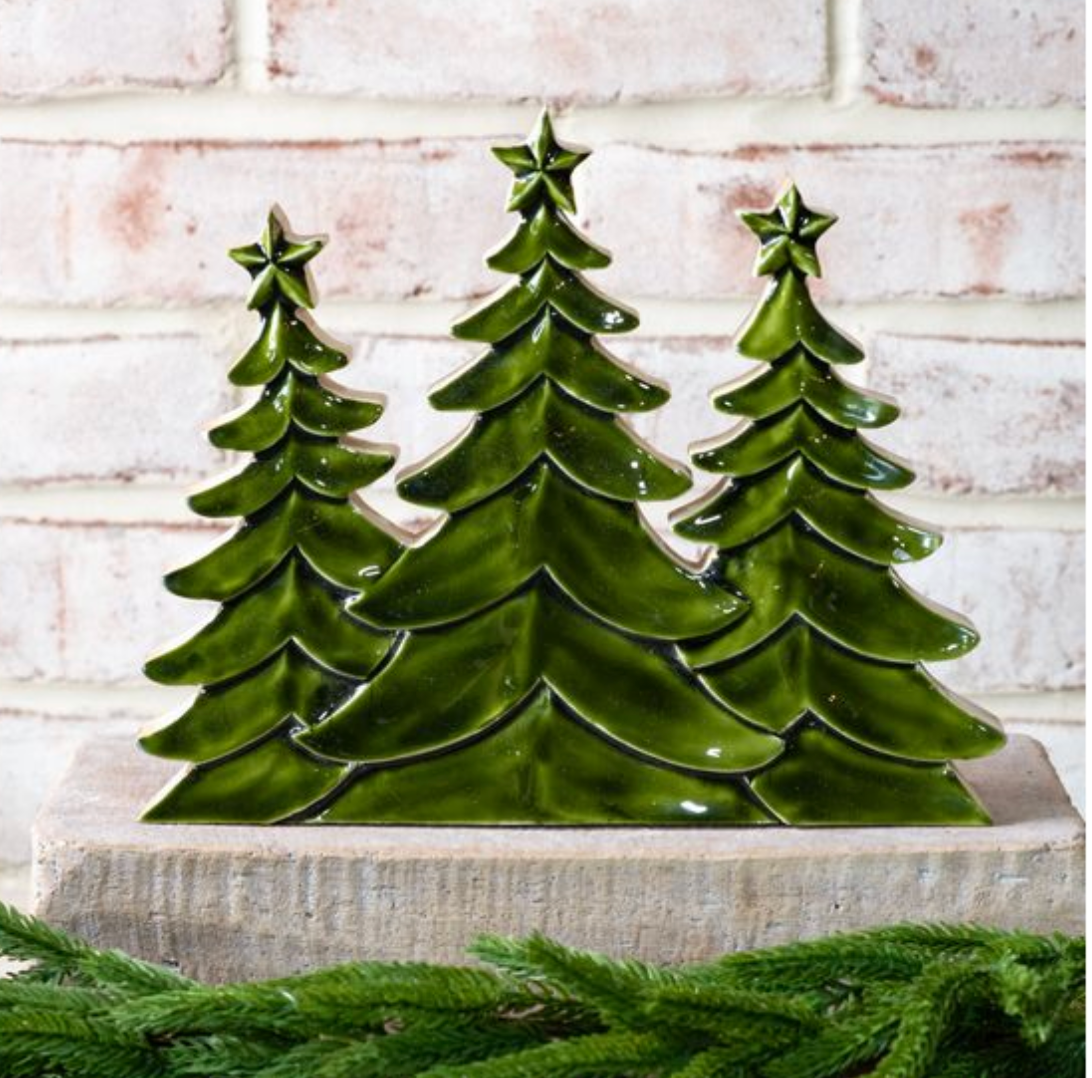10"H WOOD STARTOP TREES