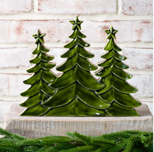 10"H WOOD STARTOP TREES