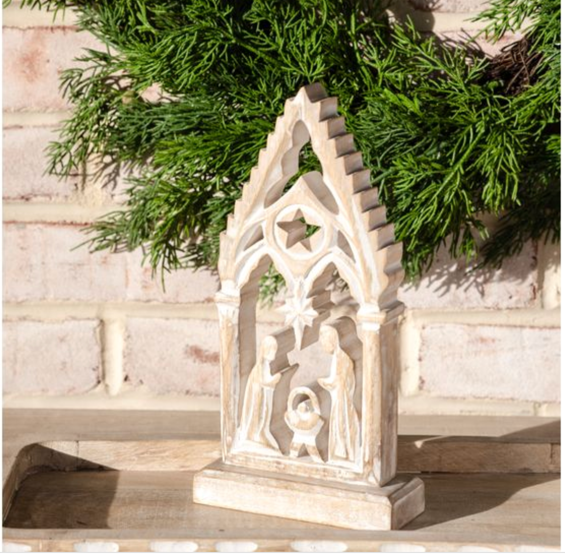 WOODEN ARCH NATIVITY