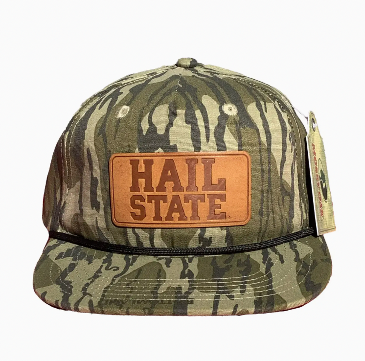 Msu Camo Hail State Leather Patch Rope-Bottomland