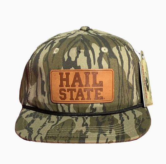 Msu Camo Hail State Leather Patch Rope-Bottomland