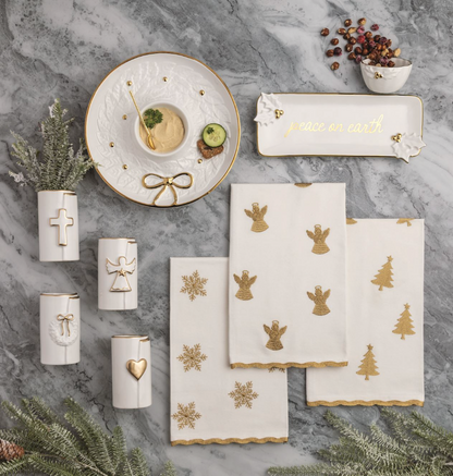 Gold Wreath Chip & Dip Set