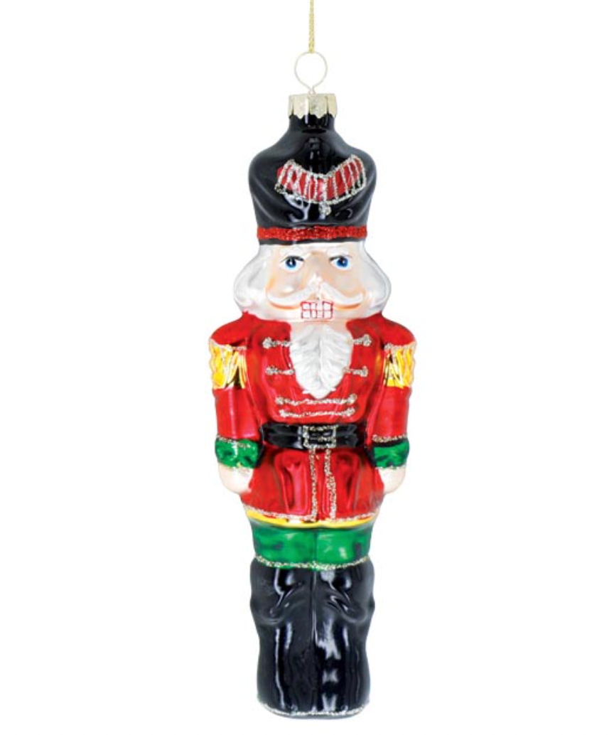 ORNAMENT GLASS NUTCRACKER