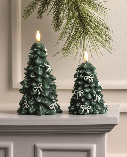 Small Bow Tree Flameless Candle