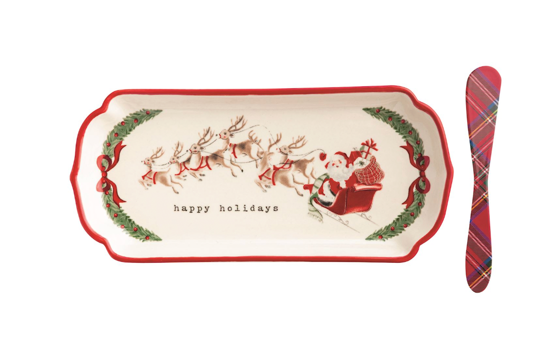 Happy Holidays Everything Tray Set