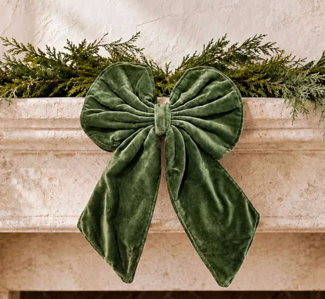 EMERALD VELVET BOW