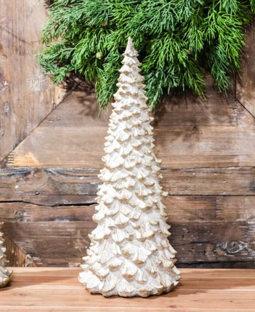 11.8" SNOWY GOLD TREE