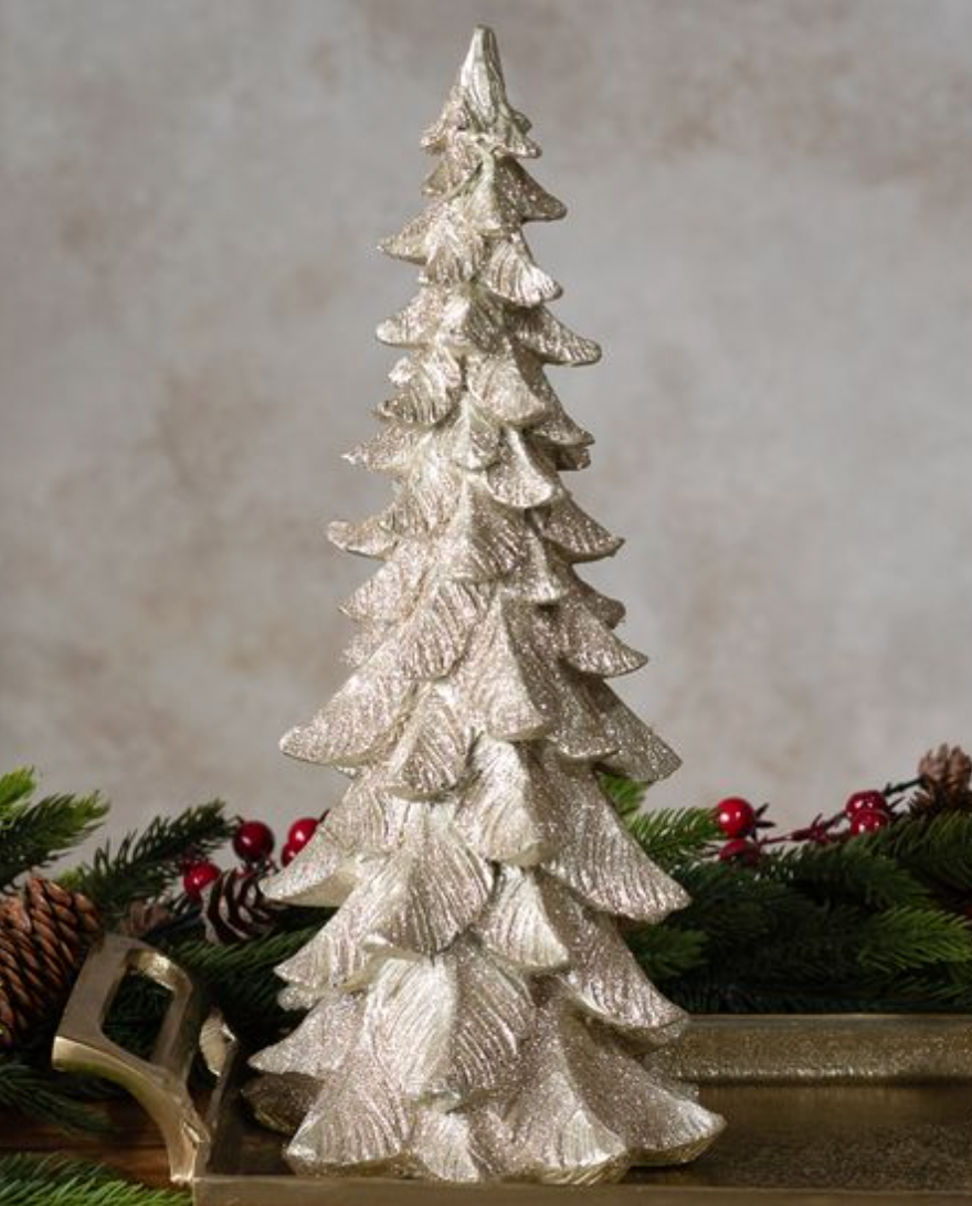 13.5" GOLD GLITTER TREE