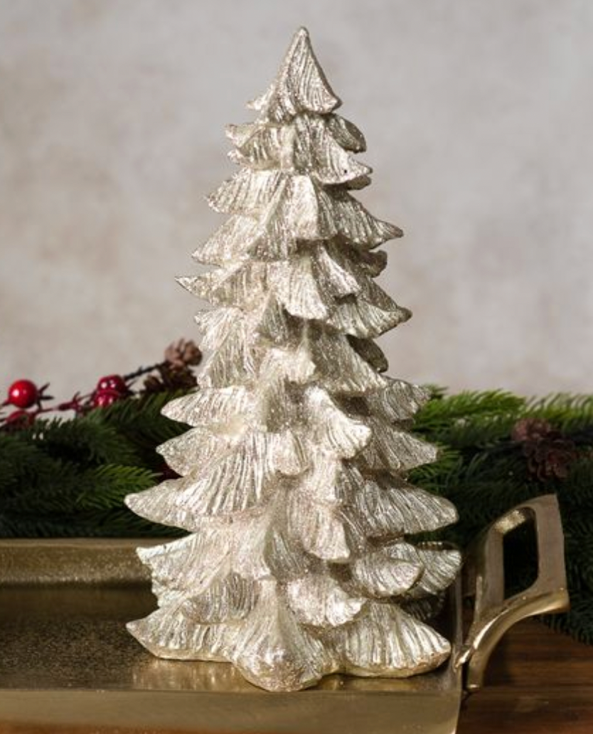 11" GOLD GLITTER TREE