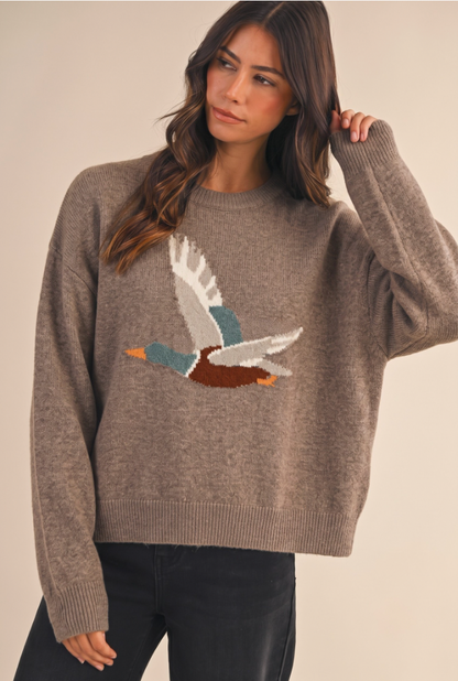 Mallard Jacquard Loose Fit Sweater