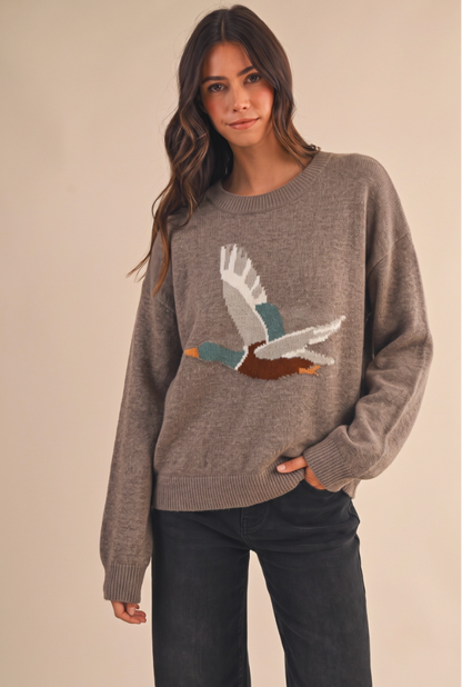 Mallard Jacquard Loose Fit Sweater