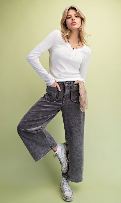 Washed Corduroy Pants