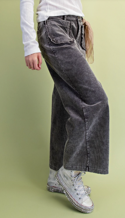 Washed Corduroy Pants