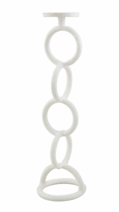 White Chain Link Candlesticks
