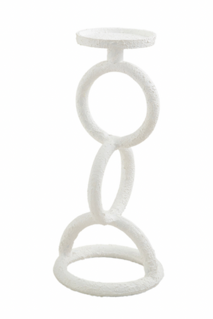 White Chain Link Candlesticks