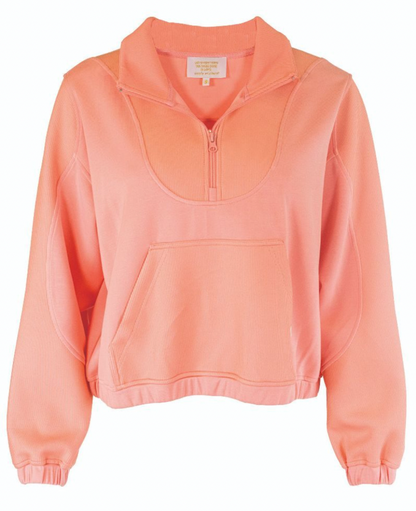 Ribbed Pullover Quarter Zip