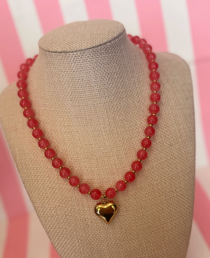 Small Bubble Heart Necklace