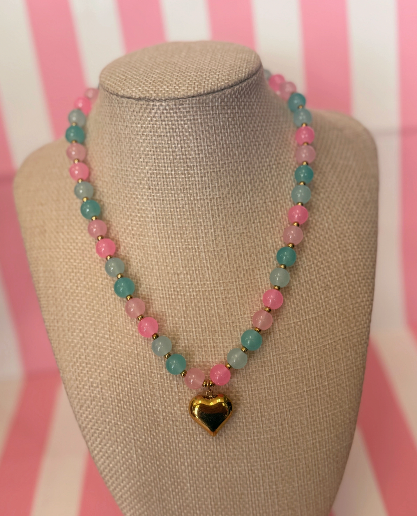Small Bubble Heart Necklace
