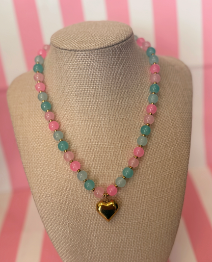 Small Bubble Heart Necklace