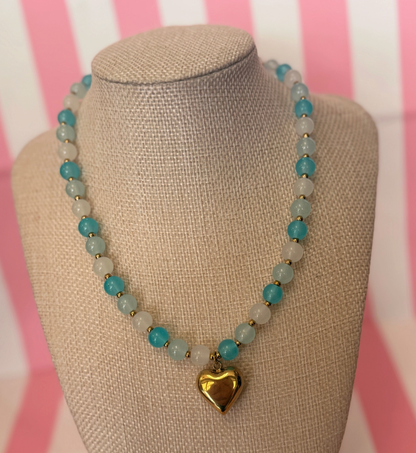 Small Bubble Heart Necklace