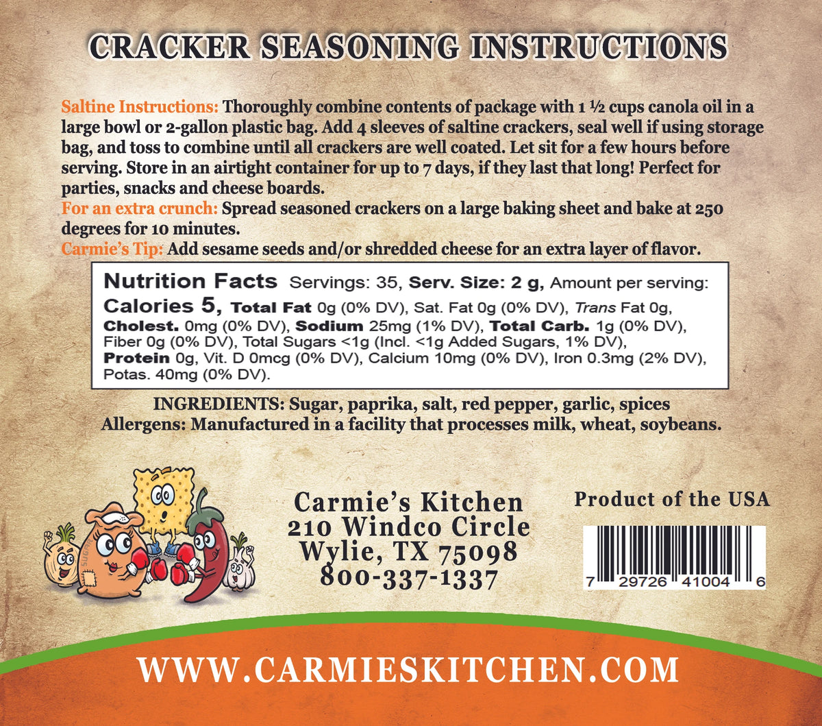Sweet and Spicy Cracker Seasoning Mix