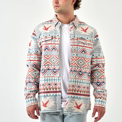 Vintage Heavy Weight Flannel-Flying Duck Aztec