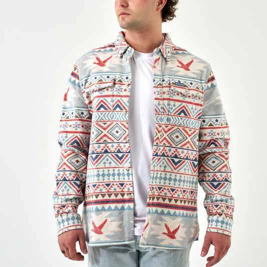 Vintage Heavy Weight Flannel-Flying Duck Aztec