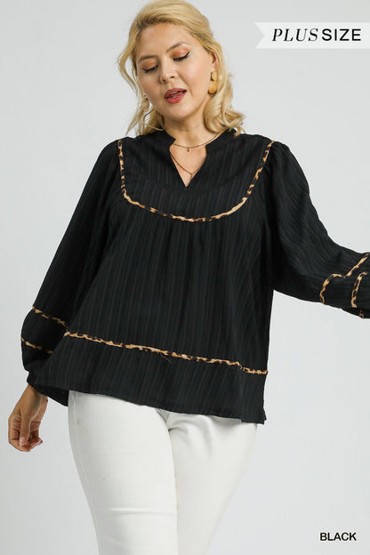Textured Blouse Animal