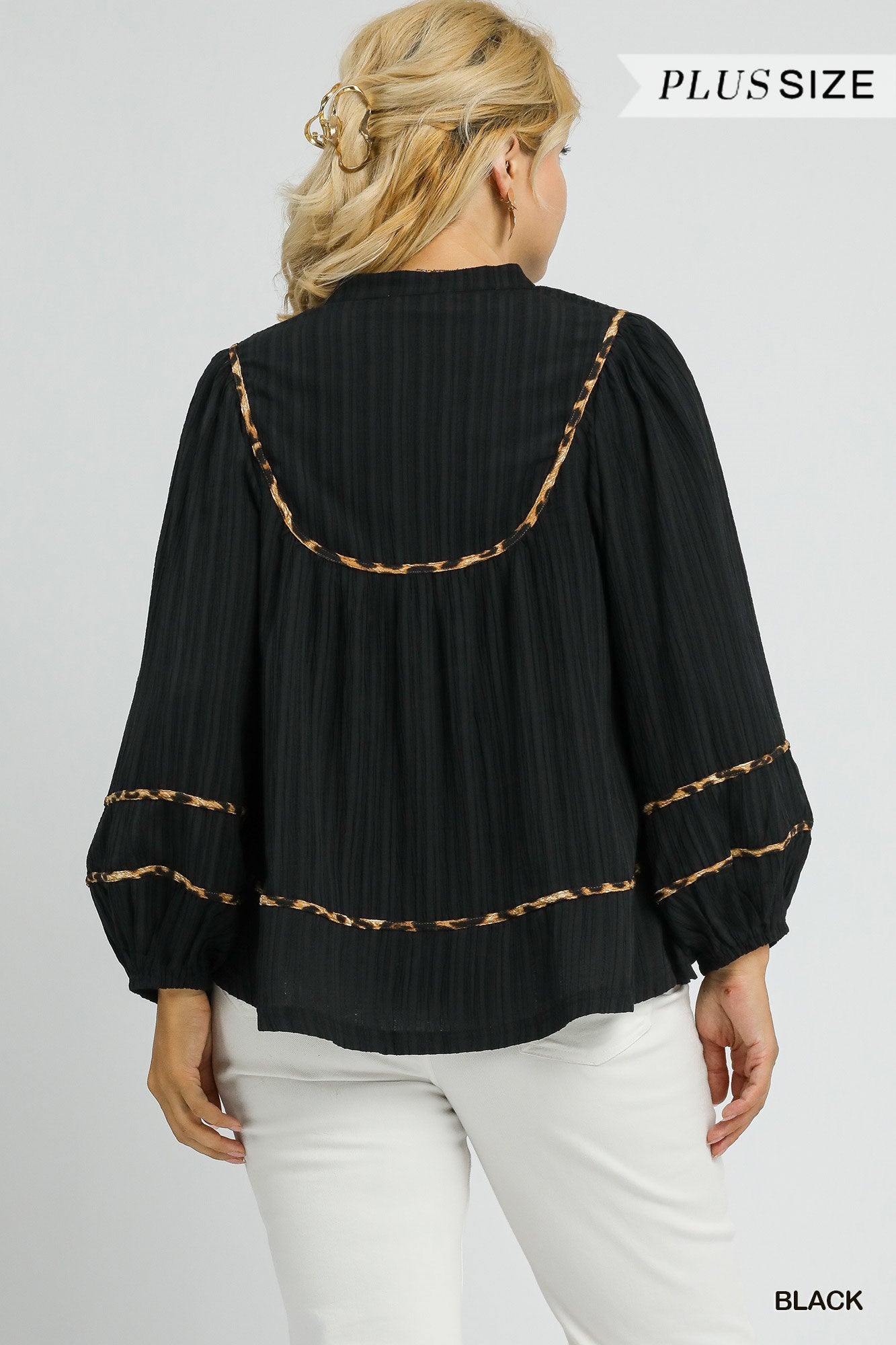 Textured Blouse Animal