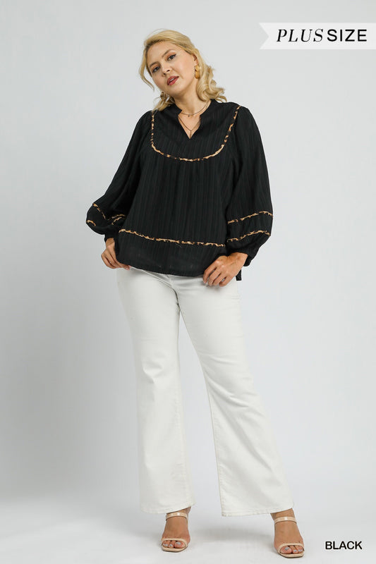 Textured Blouse Animal