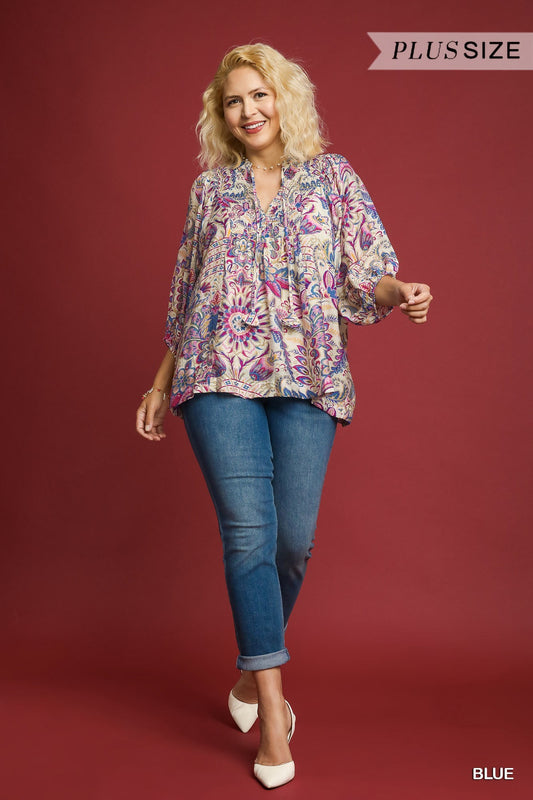 Floral Paisley Boho Top