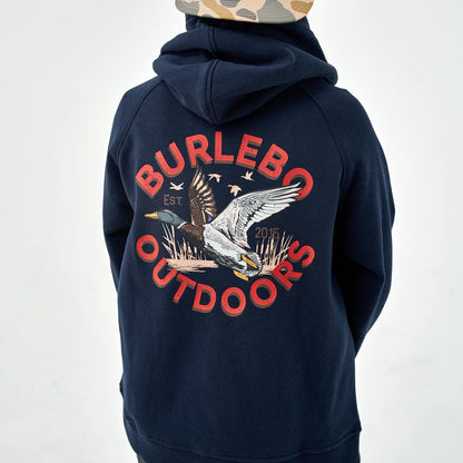 Youth Fleece Hoodie- Old School Duck Hunt