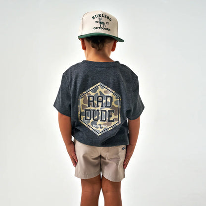 YTH SS Tee-Rad Dude-Heather Black