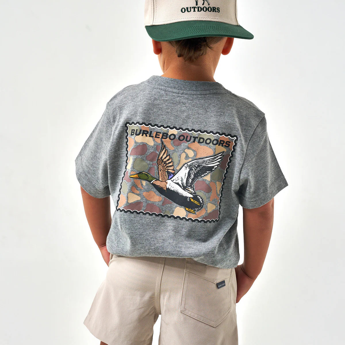 YTH SS Tee Mallard Duck Stamp-Dark Heather Grey