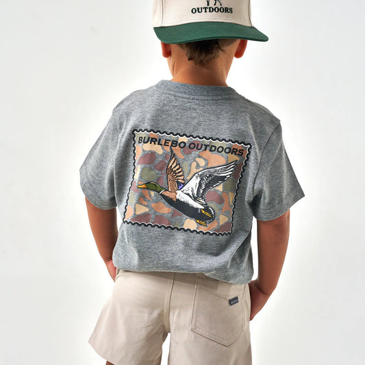 YTH SS Tee Mallard Duck Stamp-Dark Heather Grey
