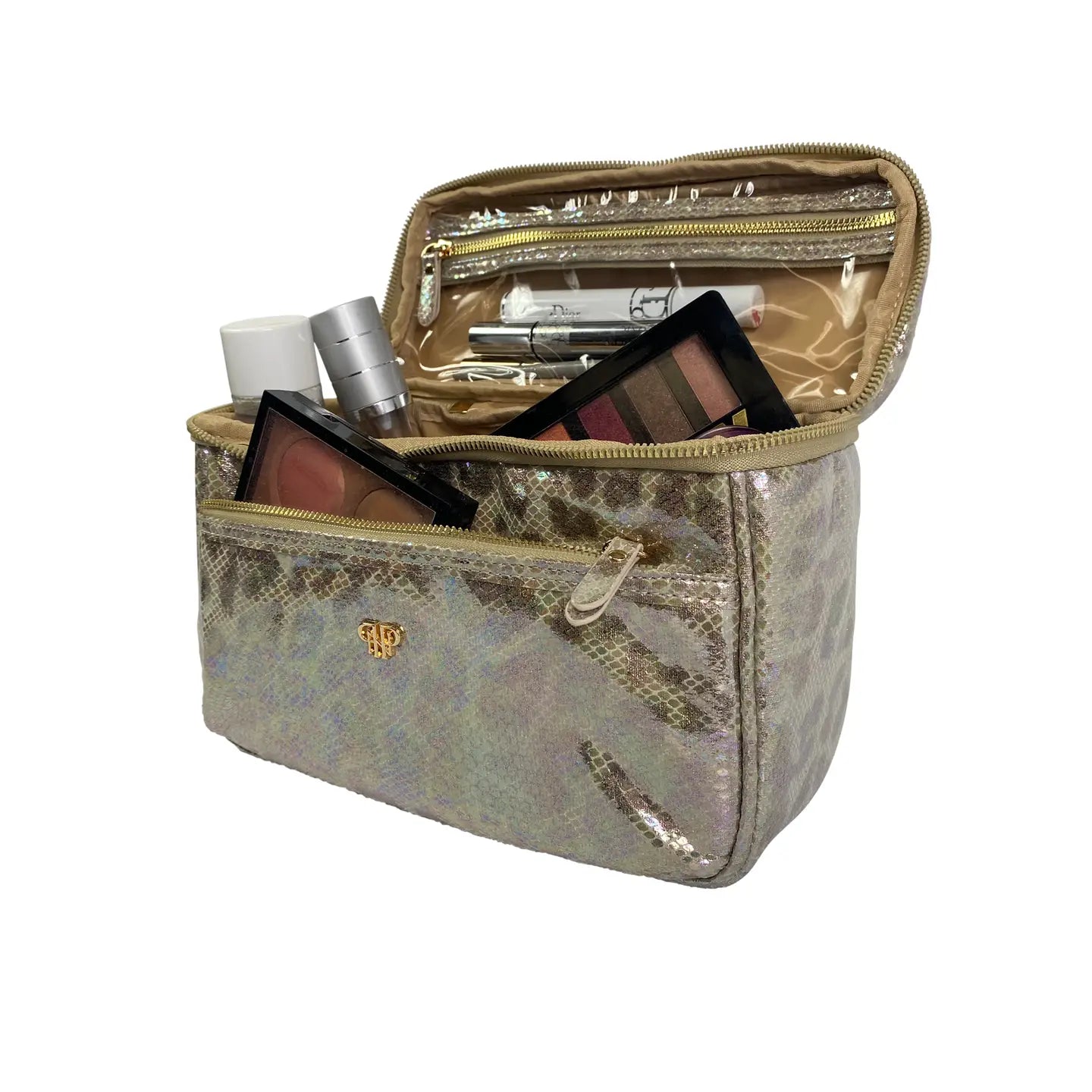 Classic Train Case - Glimmer Leopard