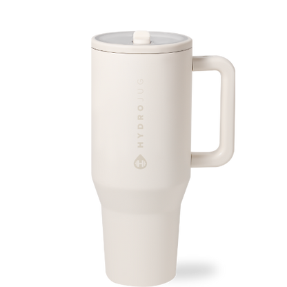 Cream HydroJug 32 oz Traveler Tumbler