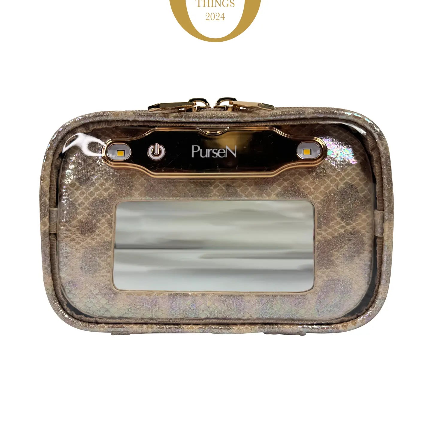 Littmini • Lighted Mirror Case • Glimmer Leopard