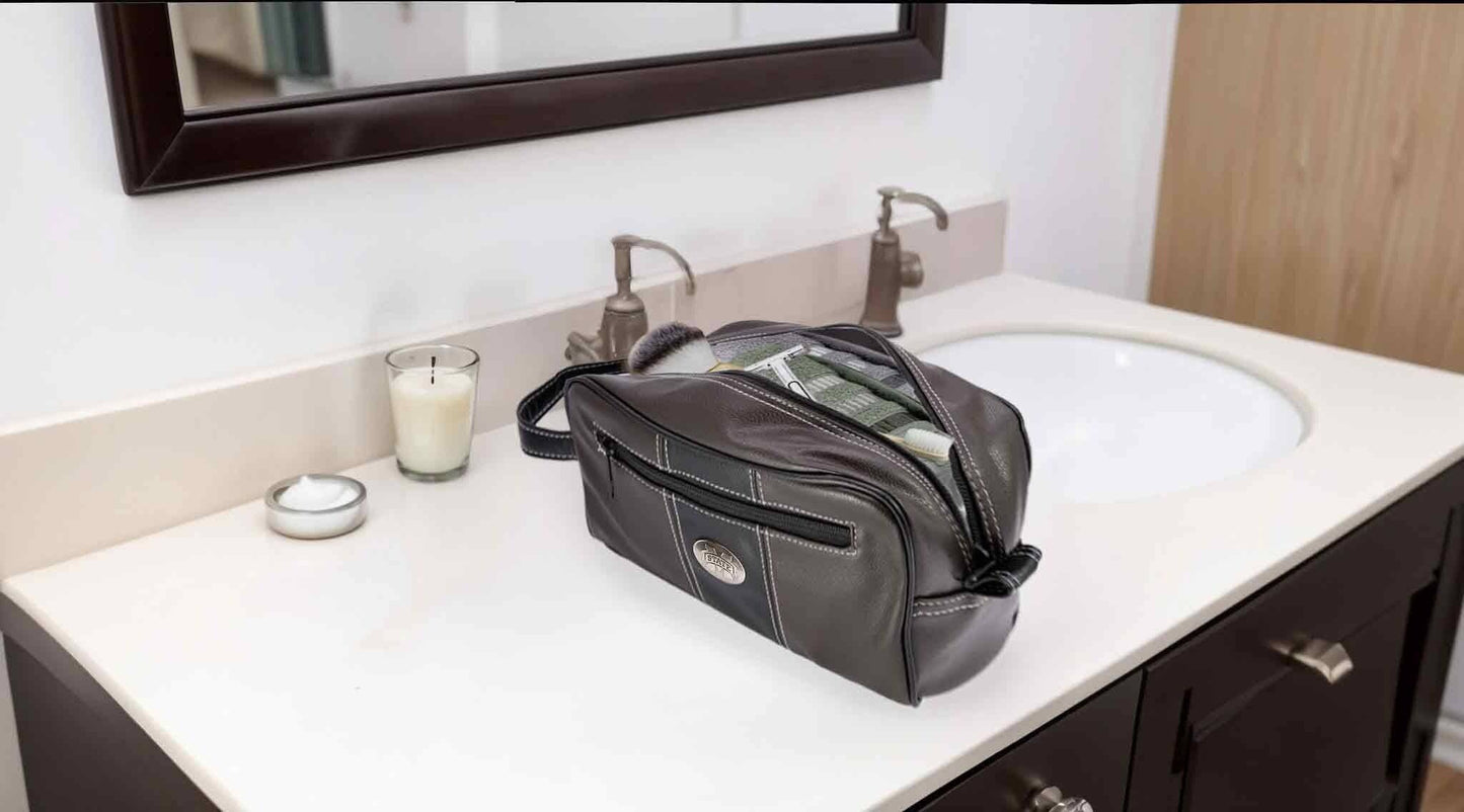 Mississippi State Bulldogs Men's Toiletry Dopp Bag Brown