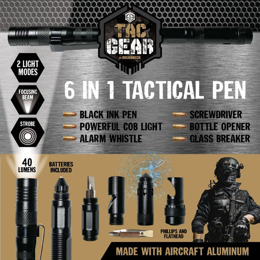 Tac Gear 6-In-1 Tactical Multi-Tool LED Pen