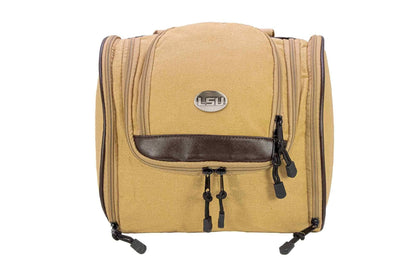 LSU Tigers Men's Khaki Hanging Toiletry Bag.