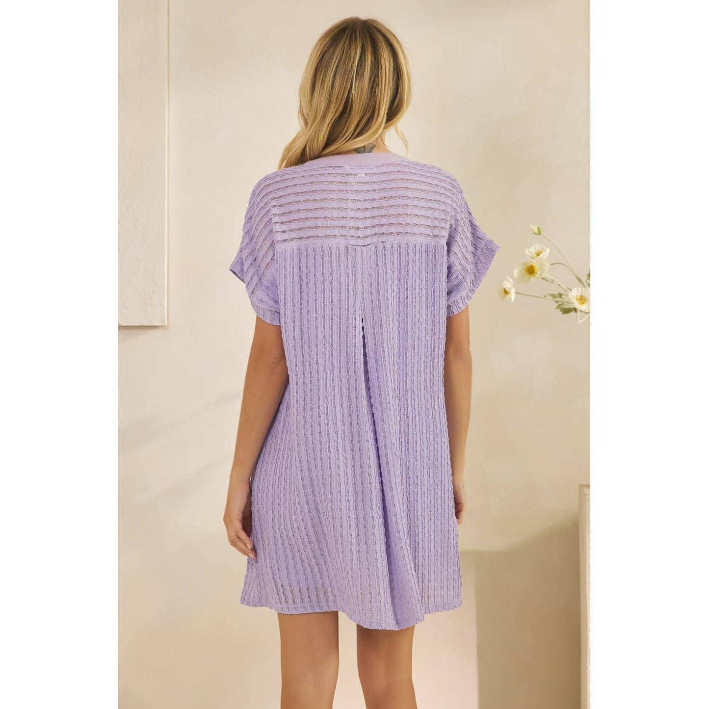 Texture Knit Mini Dress